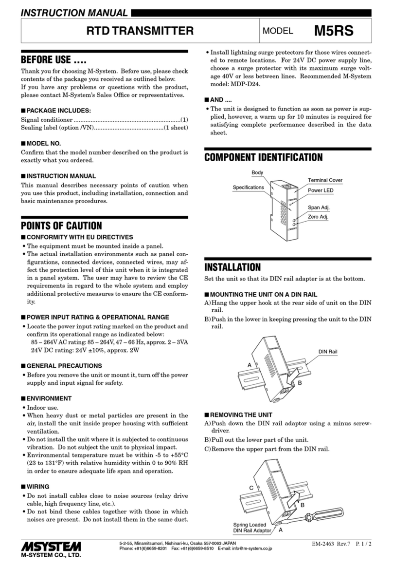 M-system M5RS User manual