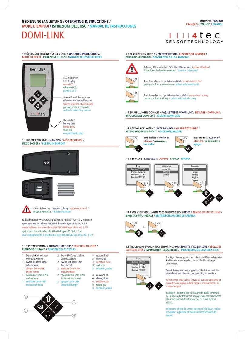4 tec SENSORTECHNOLOGY Domi-LINK operating instructions 4 tec SENSORTECHNOLOGY Domi-LINK operating instructions