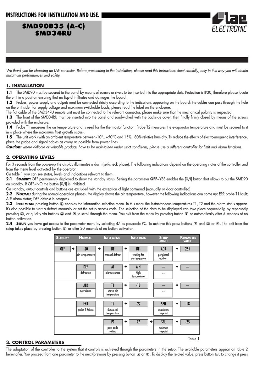 LAE SMD34RU Instructions for installation and use