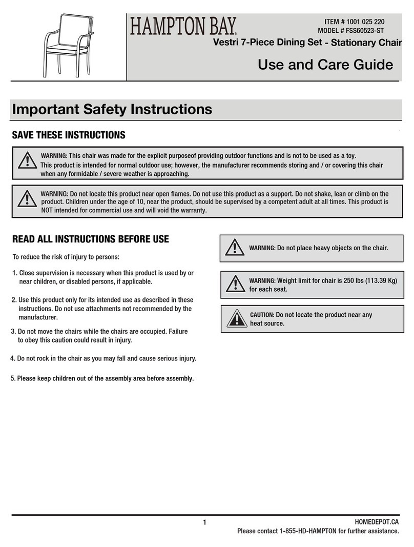 HAMPTON BAY VESTRI FSS60523-ST Use and care guide HAMPTON BAY VESTRI FSS60523-ST Use and care guide