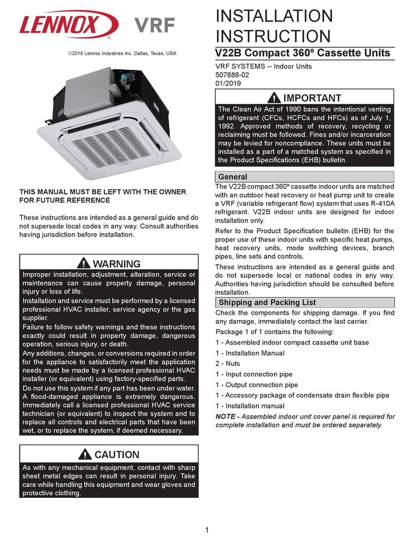 Lennox VRF V22B Series User manual