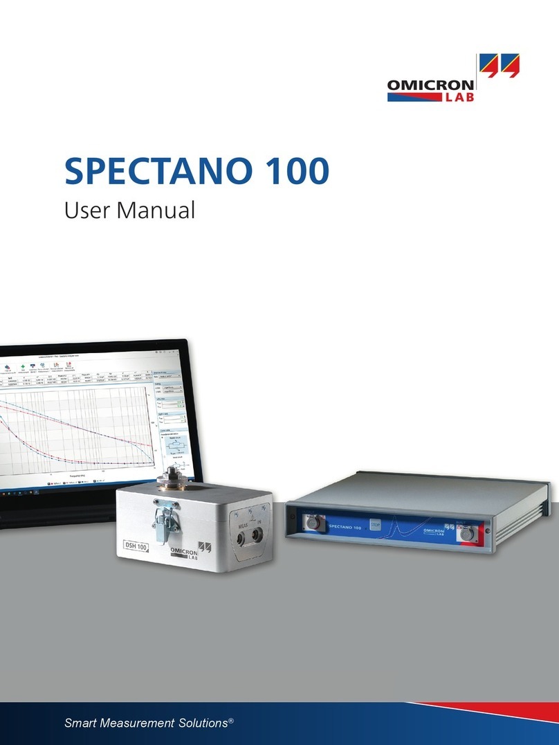 Omicron Lab SPECTANO 100 User manual Omicron Lab SPECTANO 100 User manual