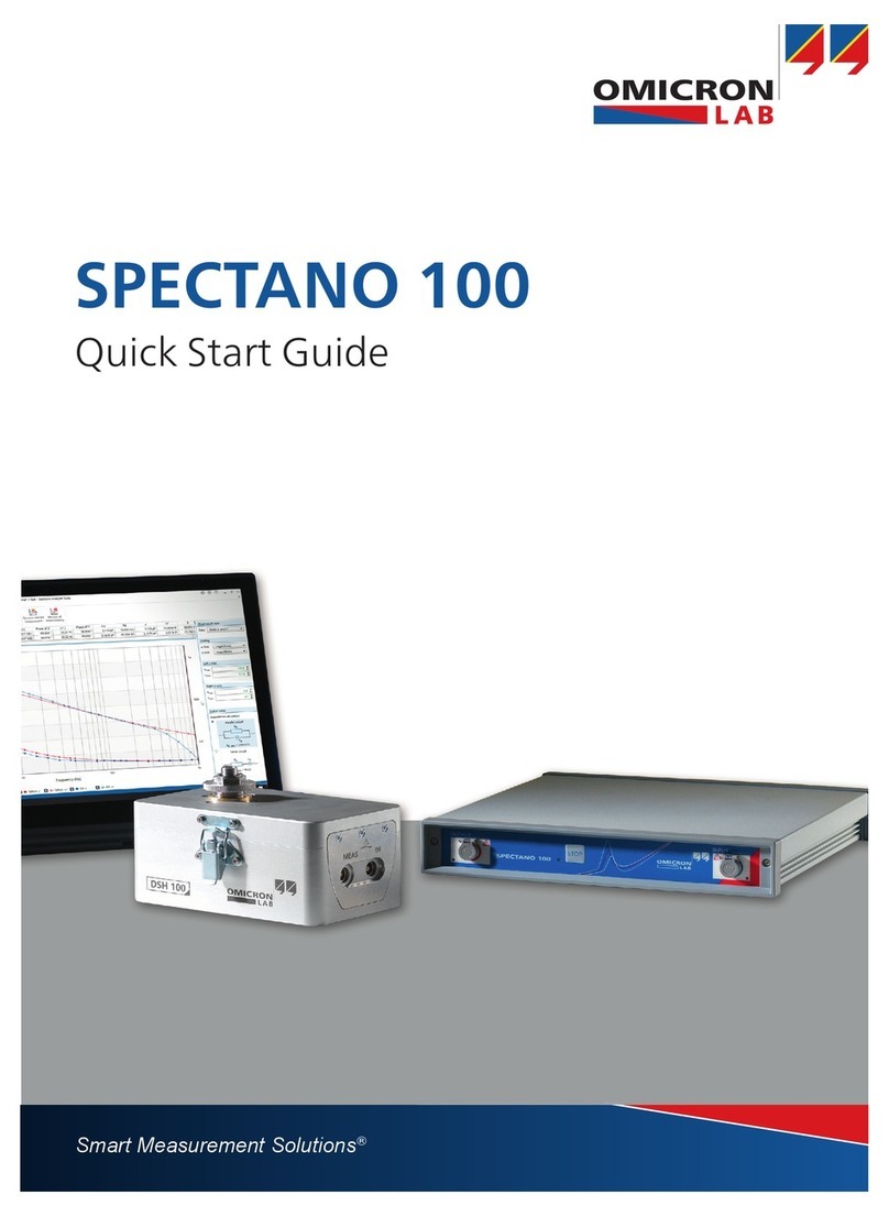 Omicron Lab SPECTANO 100 User manual Omicron Lab SPECTANO 100 User manual