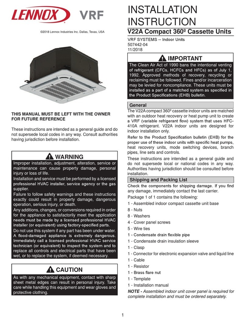 Lennox VRF V22A Series User manual