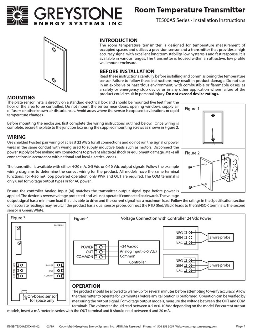 Greystone Energy Systems TE500AS Series installation instructions