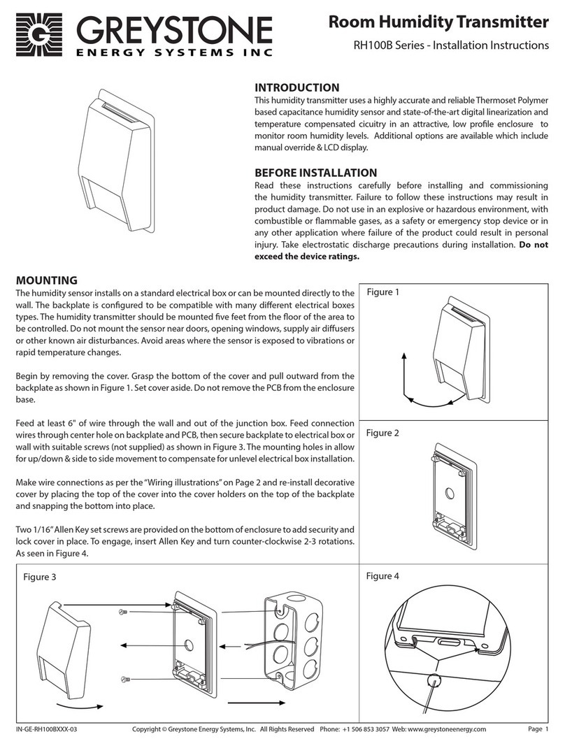 Greystone Energy Systems RH100B Series installation instructions