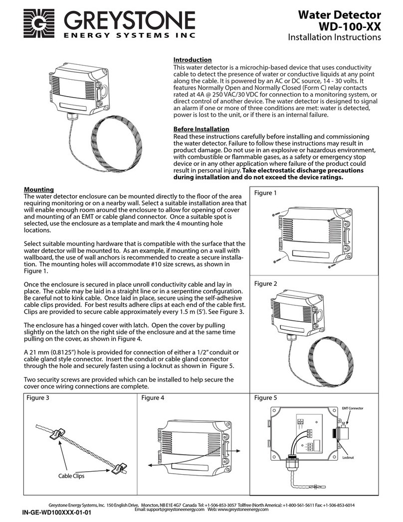 Greystone Energy Systems WD-100 Series installation instructions