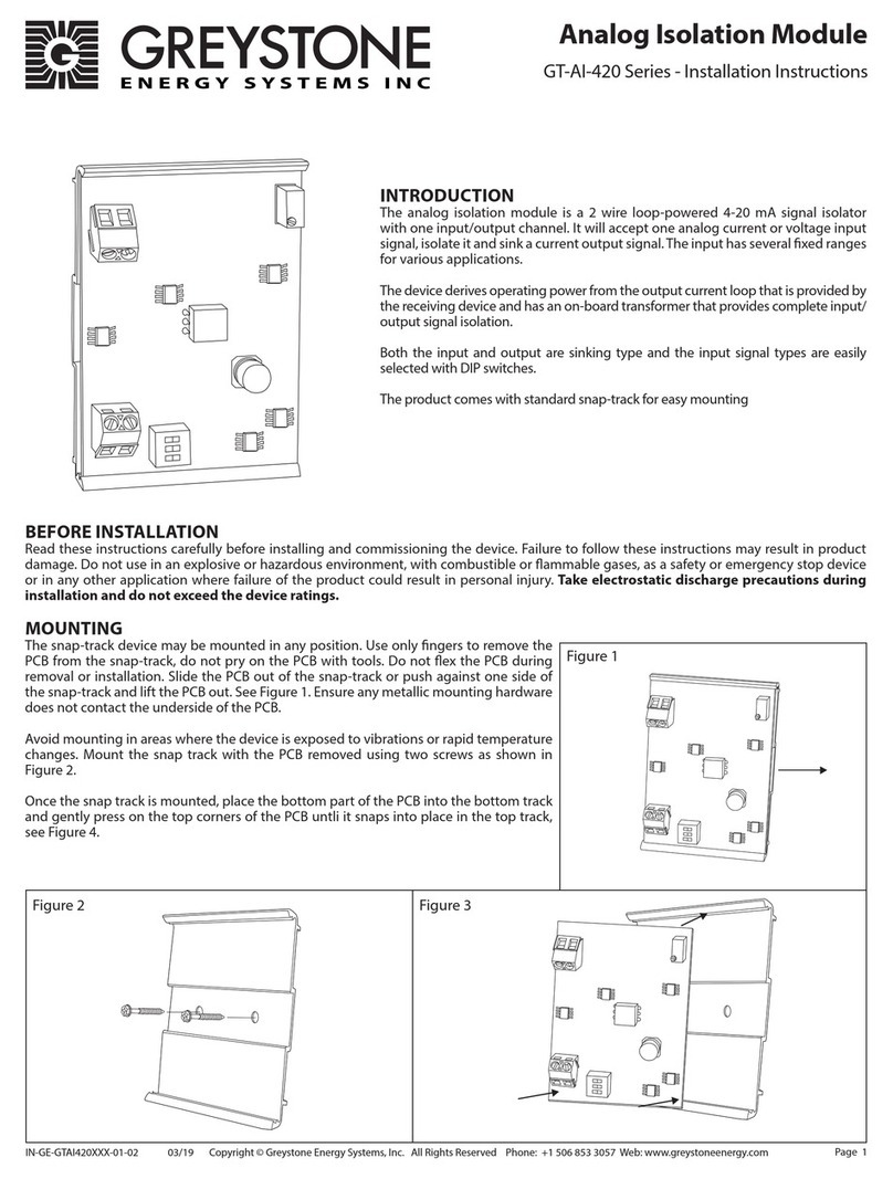 Greystone Energy Systems GT-AI-420 Series installation instructions
