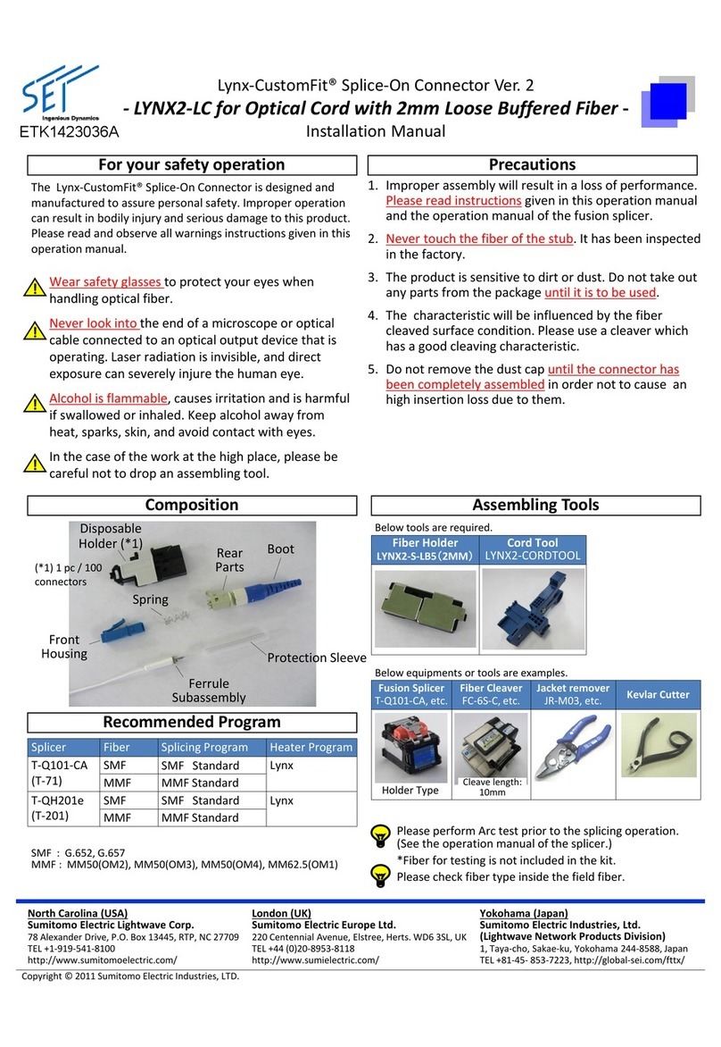 SET Lynx-CustomFit LYNX2-LC installation manual