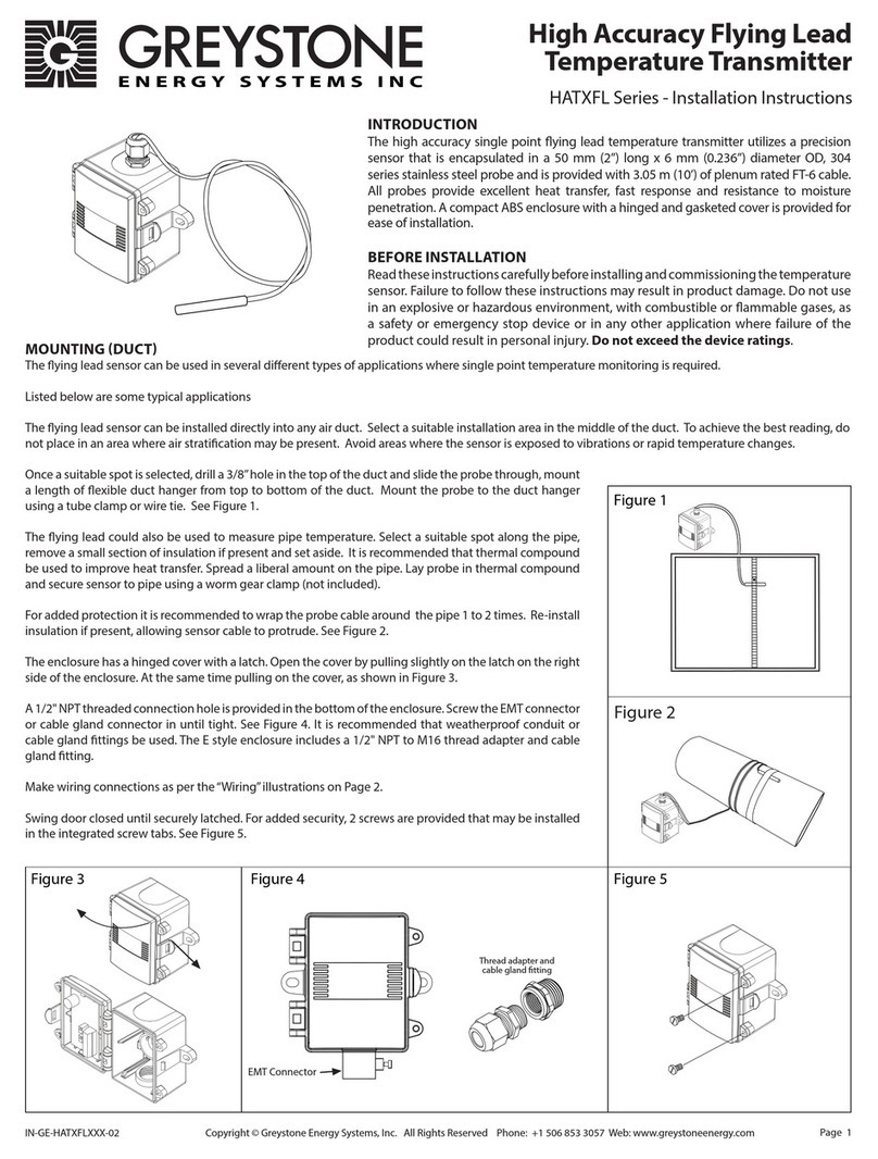 Greystone Energy Systems HATXFL Series installation instructions