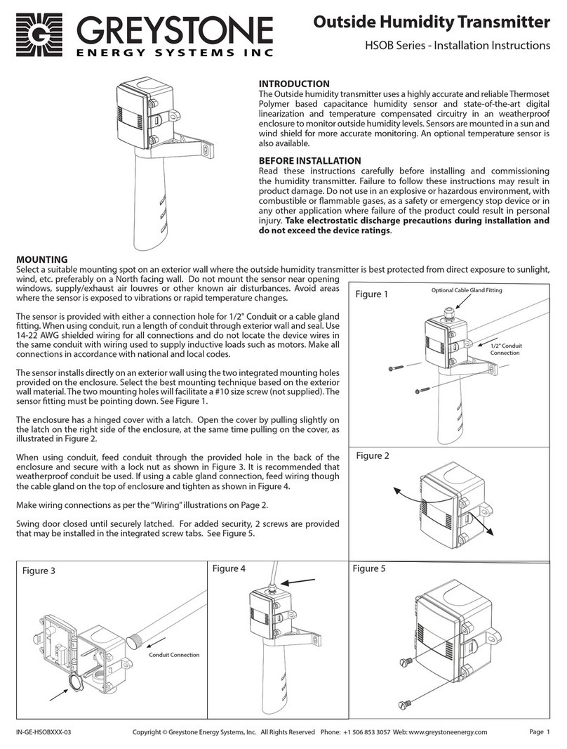 Greystone Energy Systems HSOB Series installation instructions