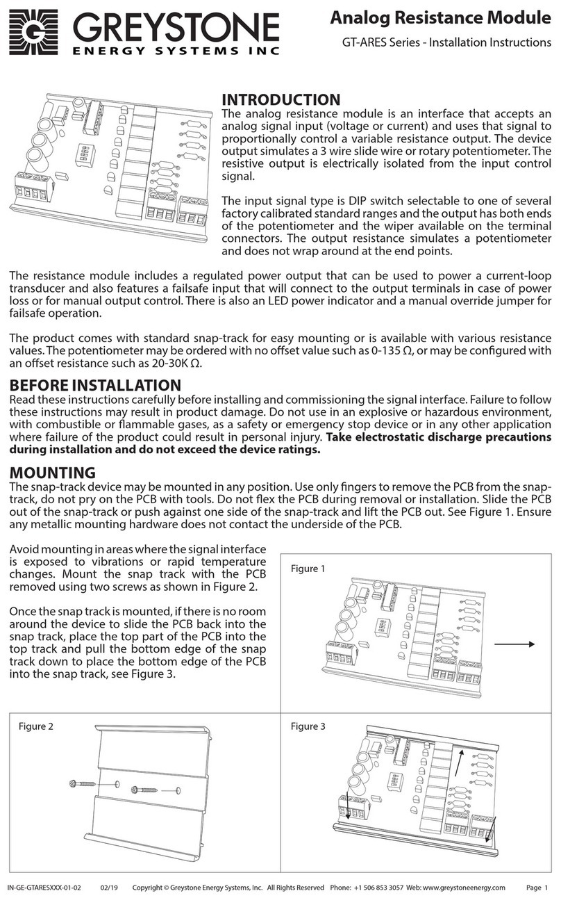 Greystone Energy Systems GT-ARES Series installation instructions
