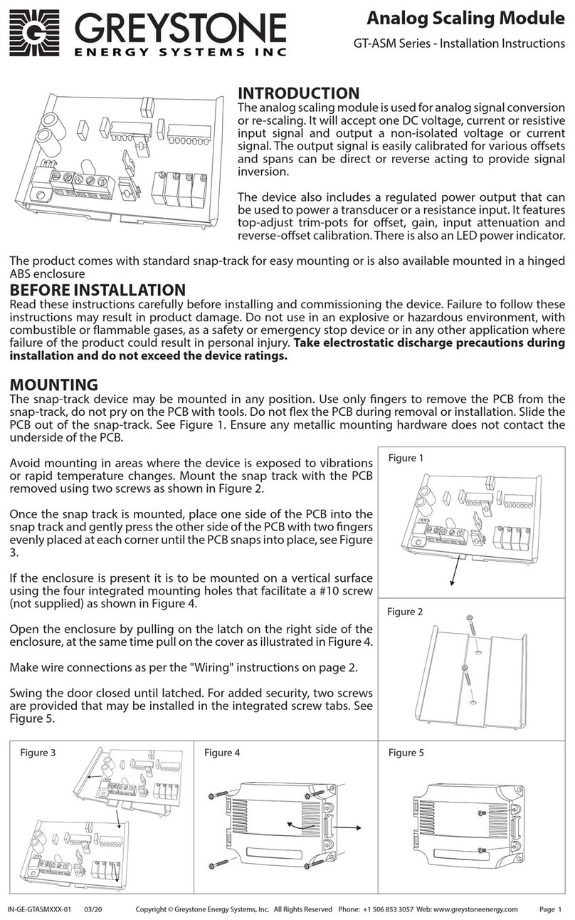 Greystone Energy Systems GT-ASM Series installation instructions