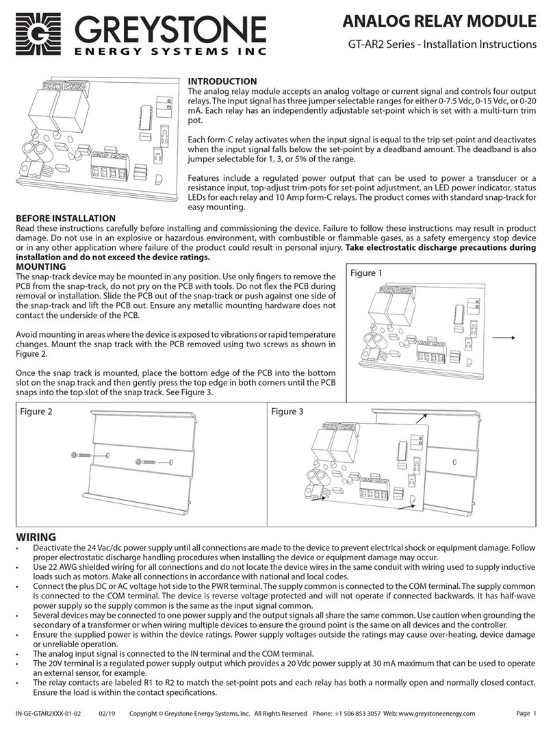 Greystone Energy Systems GT-AR2 Series installation instructions