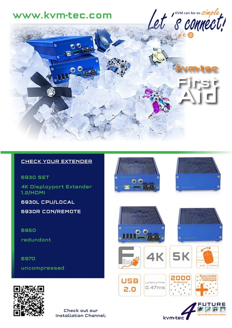 KVM-TEC media4Kconnect 6930 DP1.2 Instruction sheet