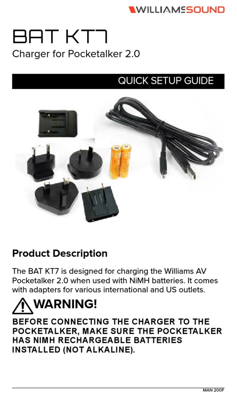 Williams Sound BAT KT7 Quick setup guide