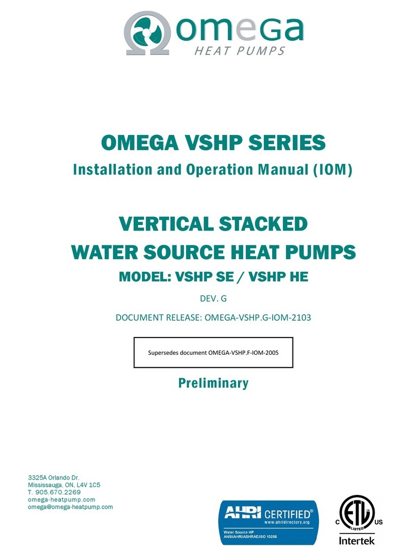 Omega VSHP SERIES Installation and operation manual Omega VSHP SERIES Installation and operation manual