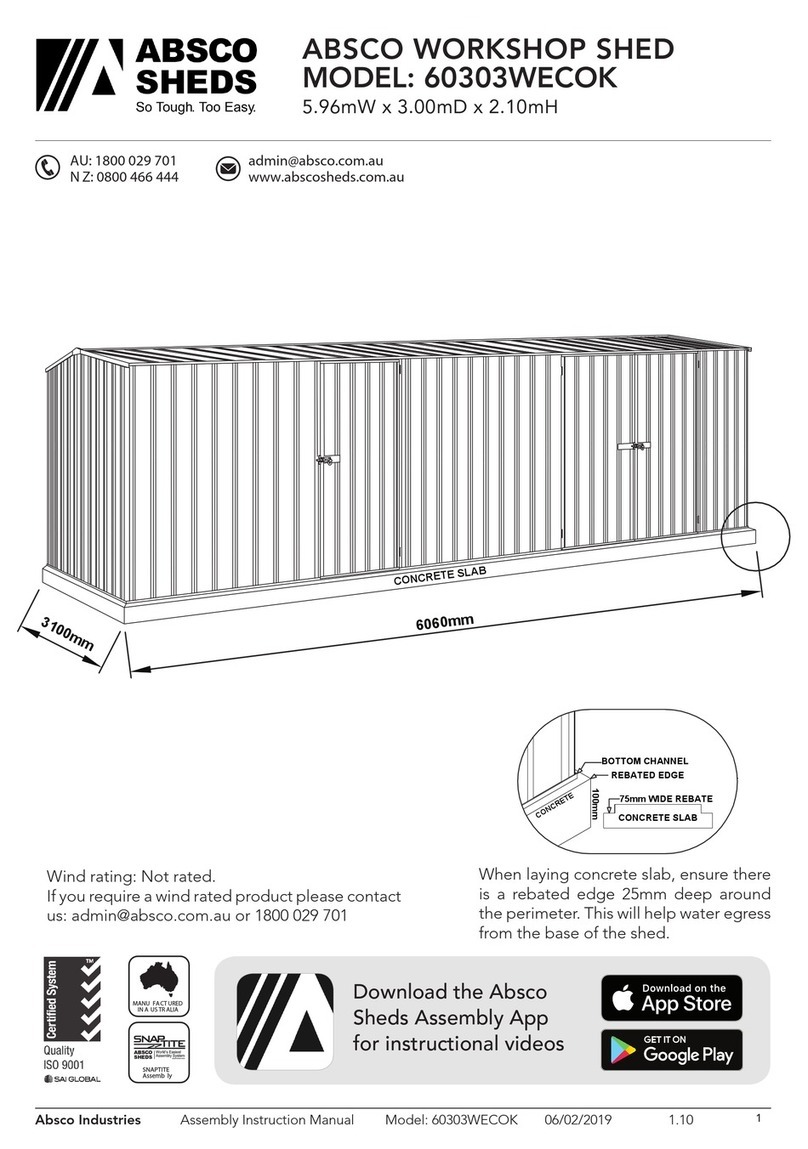 ABSCO SHEDS 60303WECOK User manual ABSCO SHEDS 60303WECOK User manual