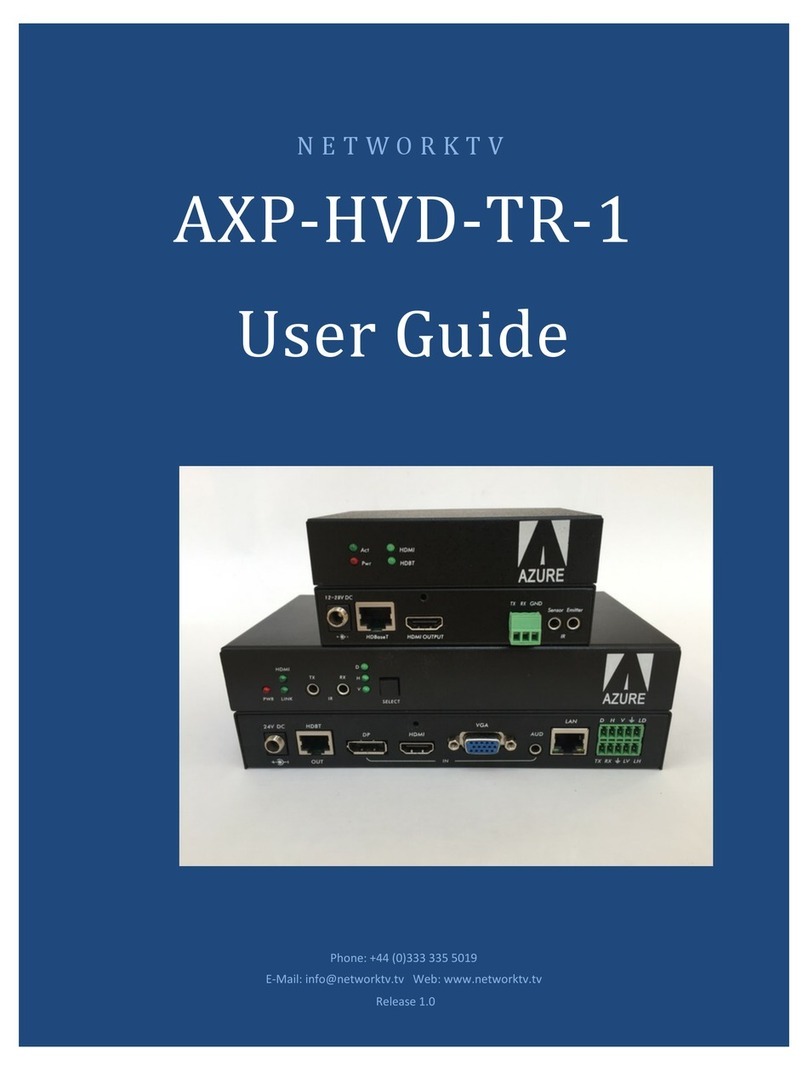 Azure NetworkTV AXP-HVD-TR-1 user guide