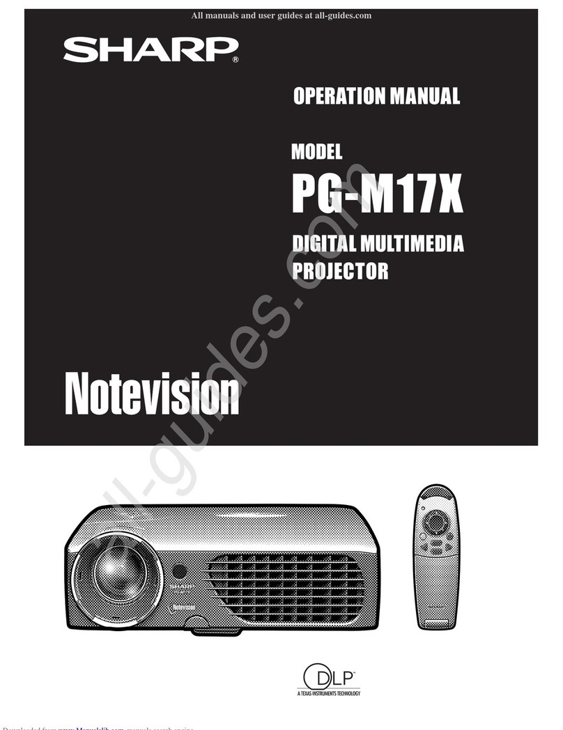 Sharp Notevision PG-M17X User manual