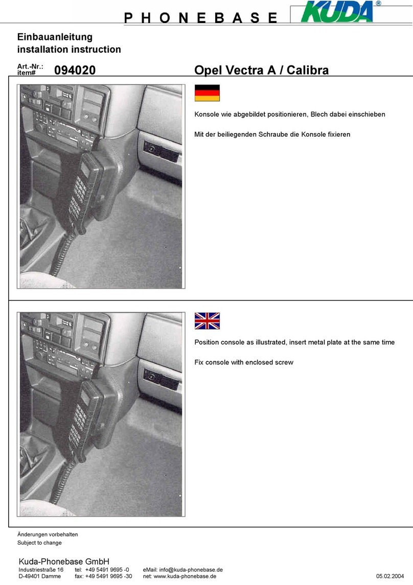Kuda-Phonebase 094020 Installation instruction
