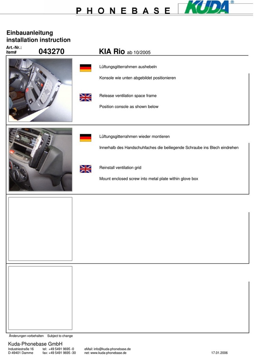 Kuda-Phonebase 043270 Installation instruction