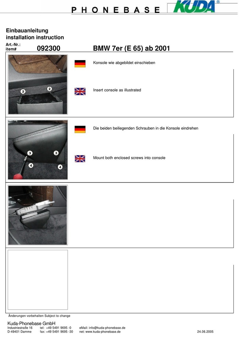Kuda-Phonebase 092300 Installation instruction