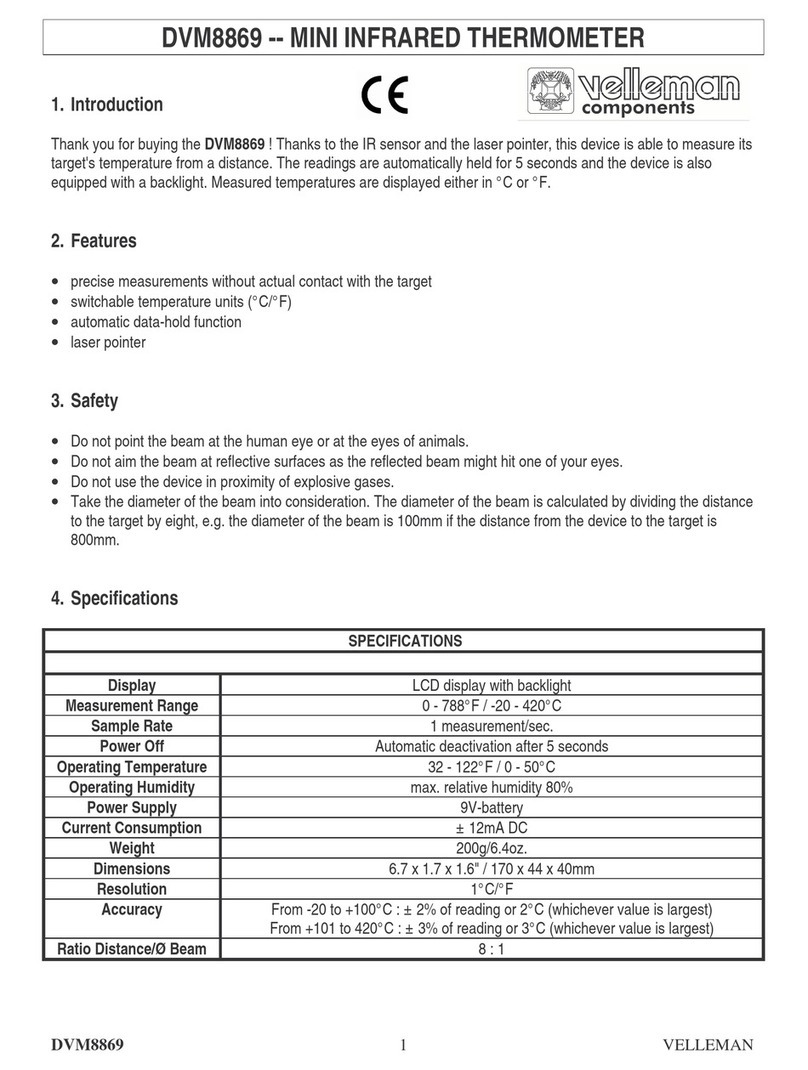Velleman DVM8869 User manual