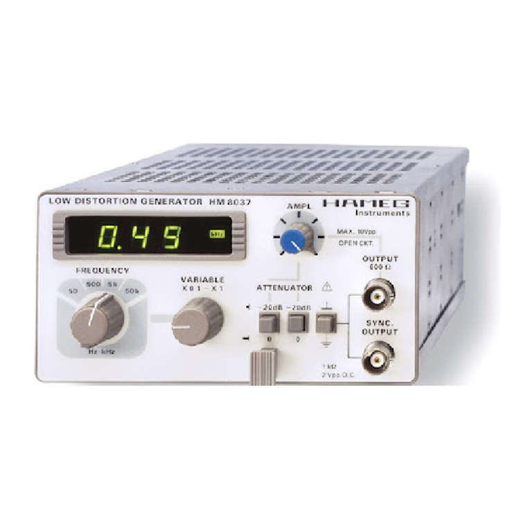 Hameg HM8037 manual