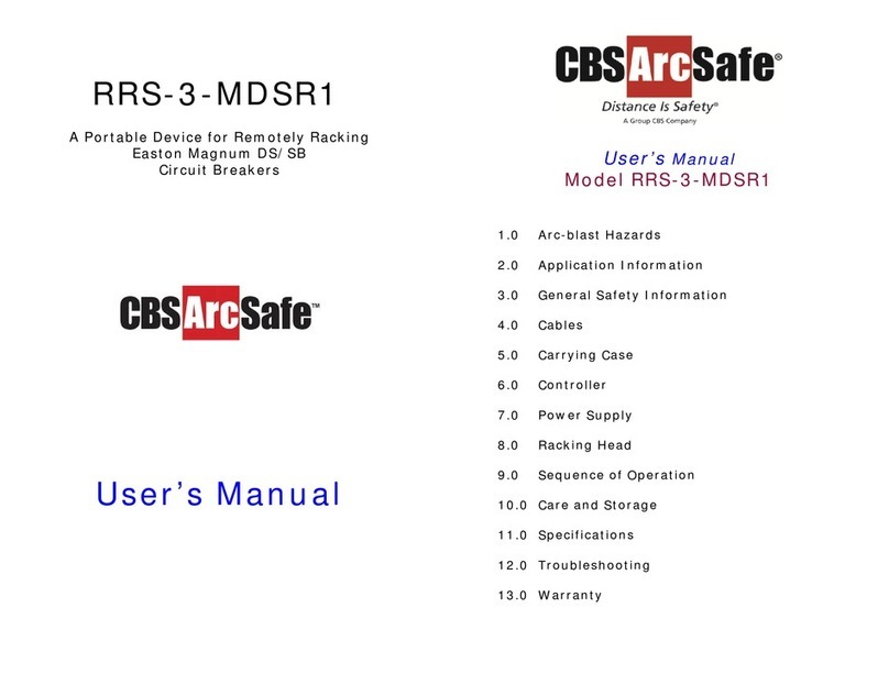 CBS CBS ArcSafe RRS-3-MDSR1 user manual