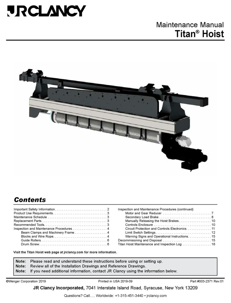 JRClancy Titan Series Maintenance manual