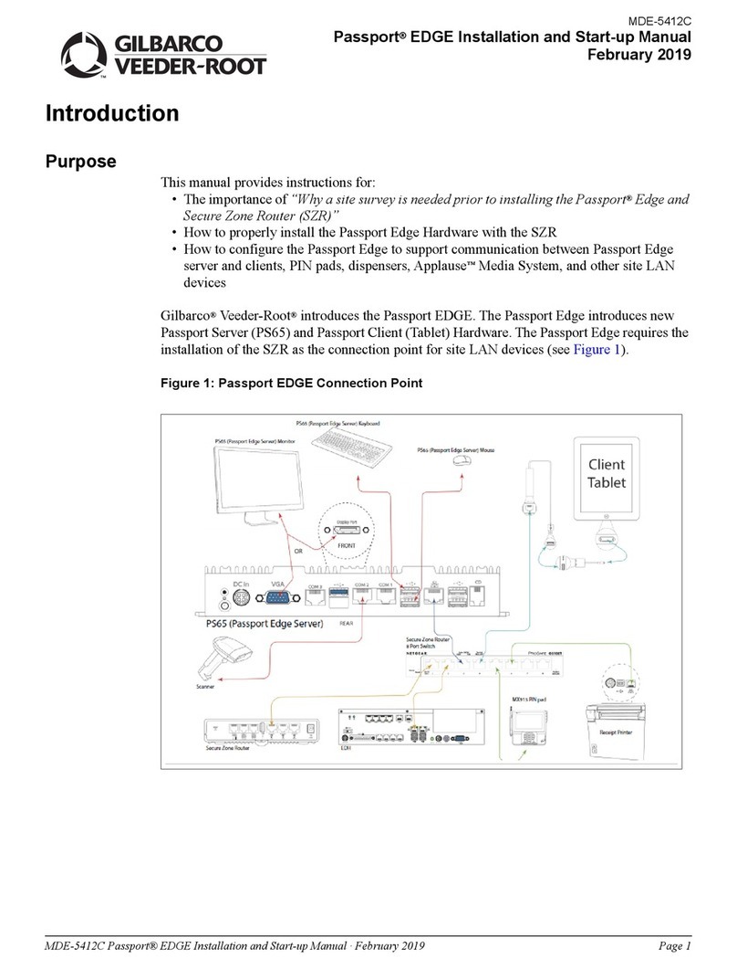 GILBARCO VEEDER-ROOT Passport MDE-5412 Installation and operation manual