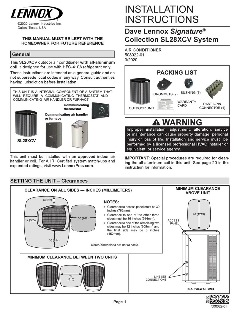 Lennox Dave Lennox Signature SL28XCV User manual