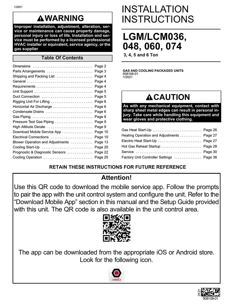 Lennox LGM036 User manual