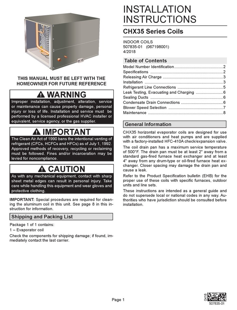 Lennox CHX35 Series User manual