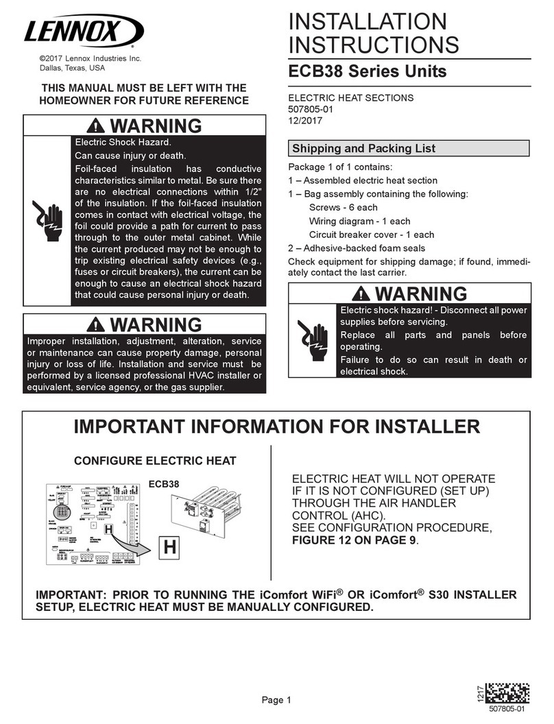 Lennox ECB38 Series User manual