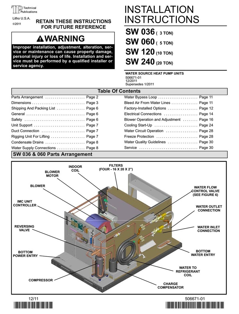 Lennox SW 036 User manual