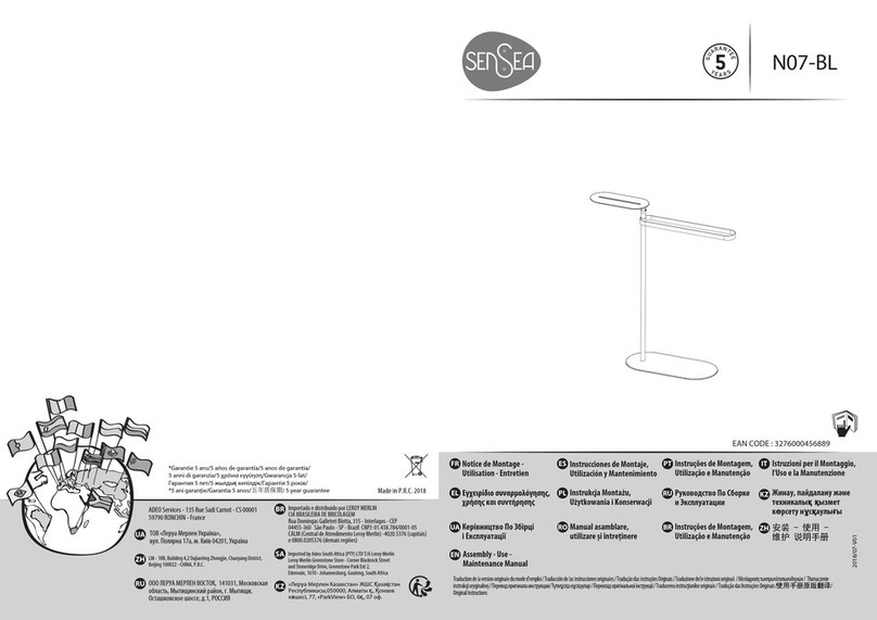 Sensea N07-BL Assembly, Use, Maintenance Manual Sensea N07-BL Assembly, Use, Maintenance Manual