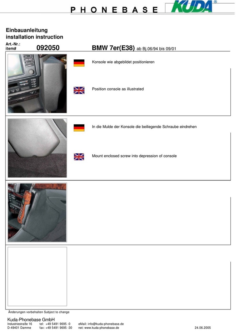 Kuda-Phonebase 092050 Installation instruction