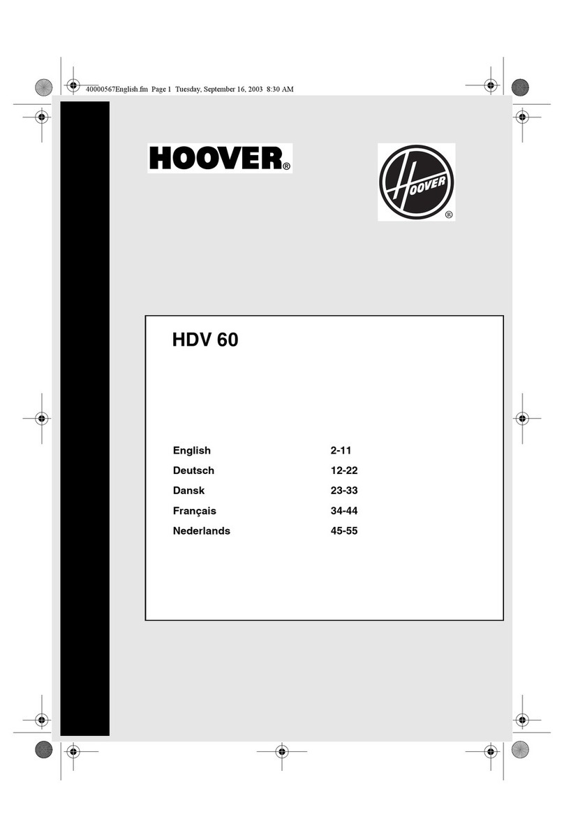 Hoover HDV 60 User manual