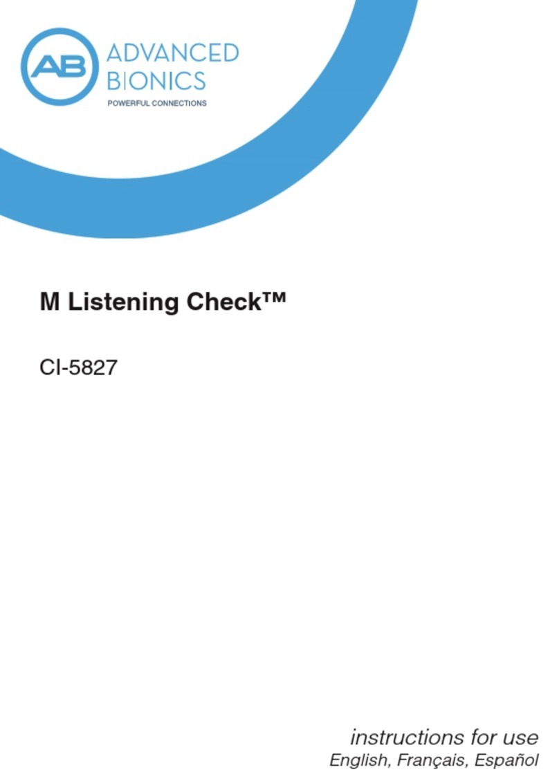 Advanced Bionics M Listening Check CI-5827 User manual Advanced Bionics M Listening Check CI-5827 User manual