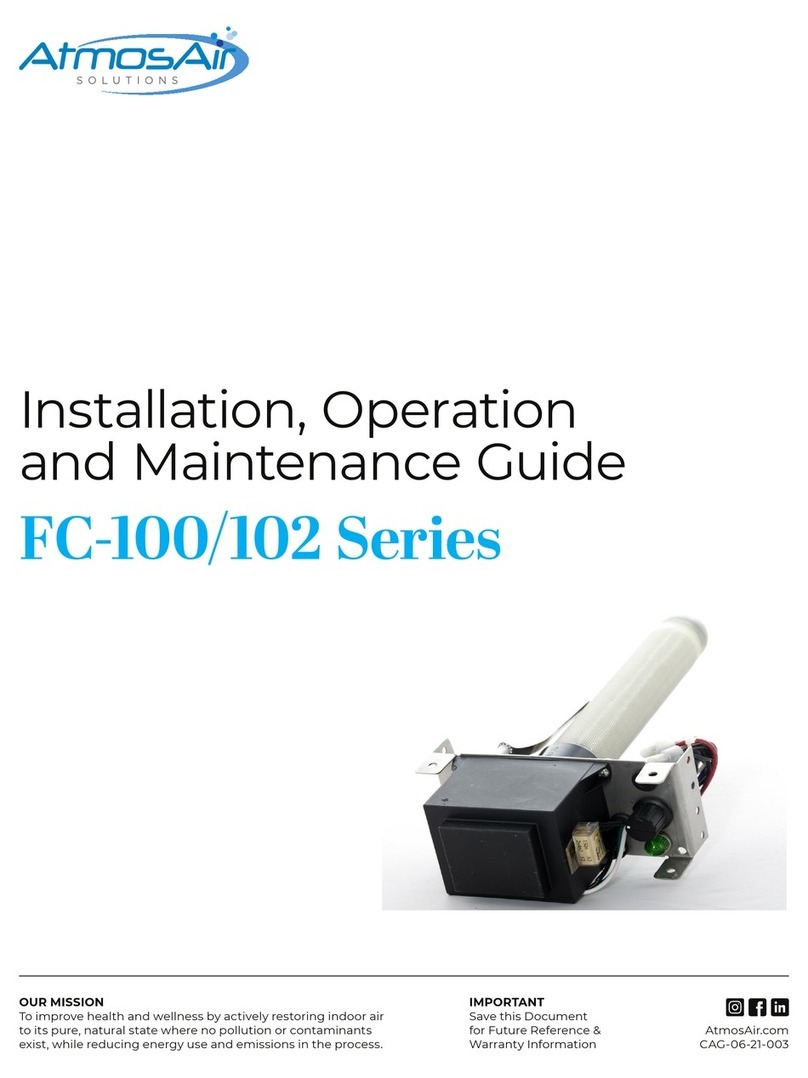 AtmosAir FC-100 Series Installation, operation and maintenance guide