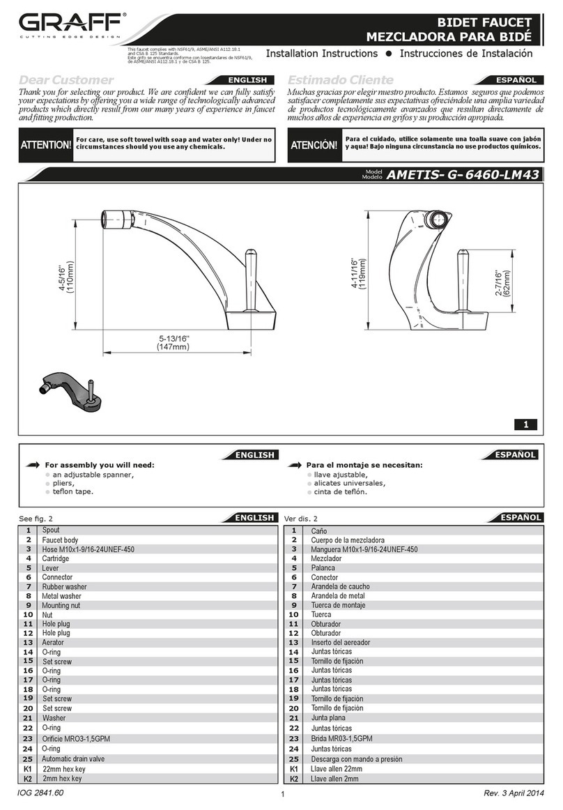 Graff AMETIS-G-6460-LM43 User manual
