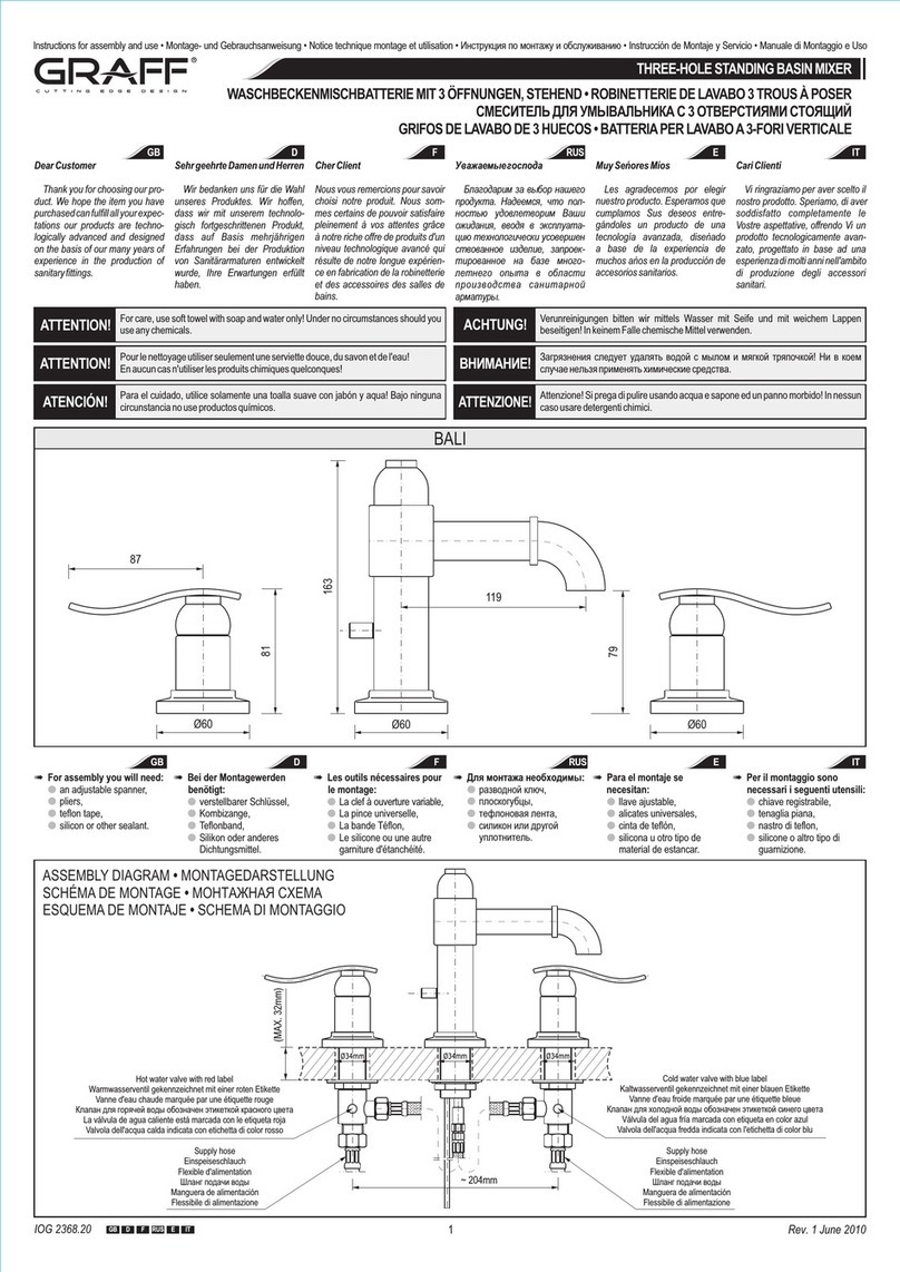 Graff BALI 2368200 Instructions for assembly and use