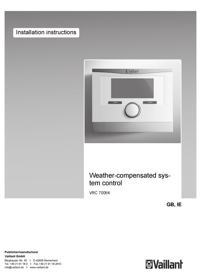 Vaillant VRC 700f/4 installation instructions