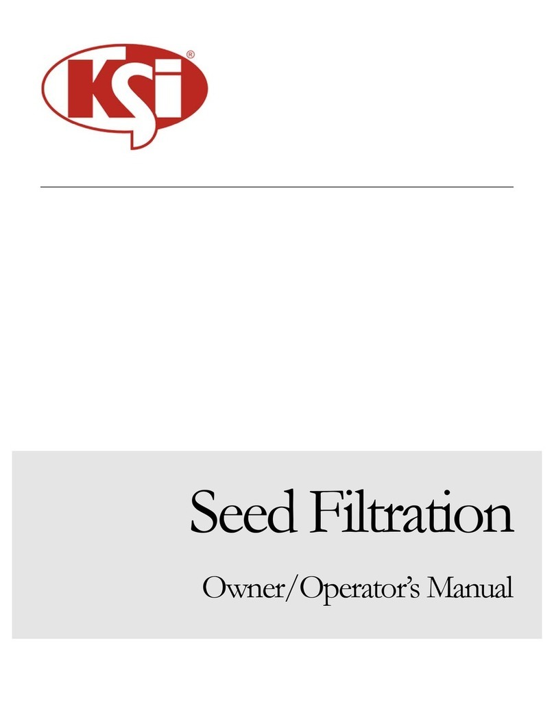 KSI Seed Filtration Owner's/operator's manual