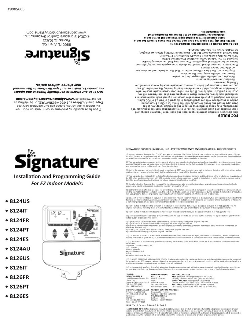 Signature Control Systems EZ Indoor 8124US Installation guide