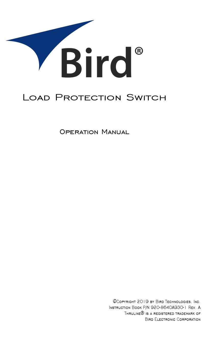 BIRD 8640A930-1 Operation manual