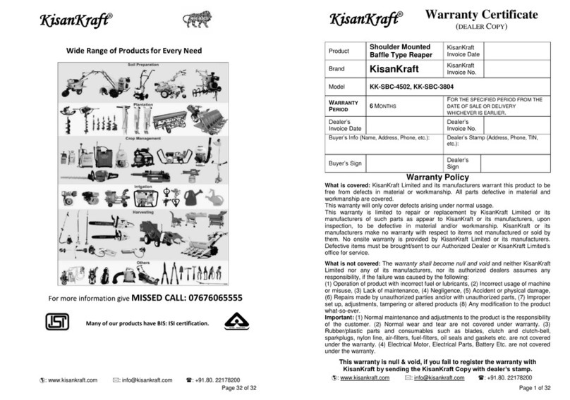 KISANKRAFT KK-SBC-4502 User manual
