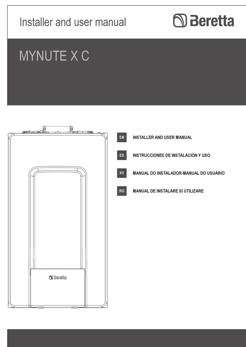 Beretta MYNUTE X C installer and user manual Beretta MYNUTE X C installer and user manual